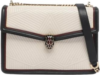 Bulgari Pre-owned Shoulder Bags, female, Beige, Size: ONE SIZE Pre-owned Shoulder Bag