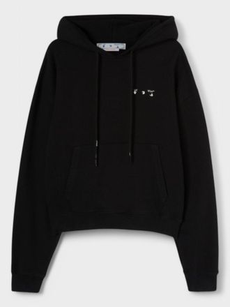 Off-white Caravag Verf Over Hoodie Zwart