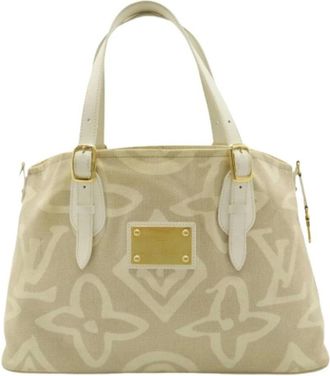 Louis Vuitton Pre-owned Handbags, female, Beige, Size: ONE SIZE Pre-owned Canvas Shoulder Tote
