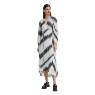Bruuns Bazaar Kleedjes, Dames, Grijs, S, Polyester, Noriel Jurk