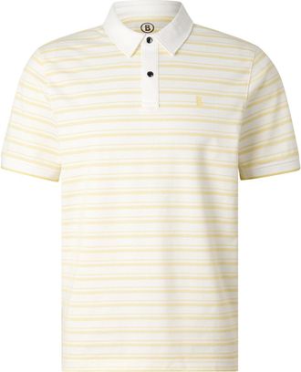 Bogner Timo polo shirt for men - Yellow/Off-White - XXL