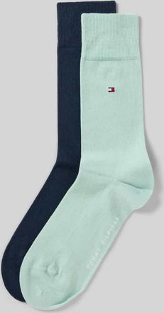 Tommy Hilfiger Str&uuml;mpfe aus Baumwoll-Mix im 2er-Pack in Mint, Gr&ouml;&szlig;e 39-42