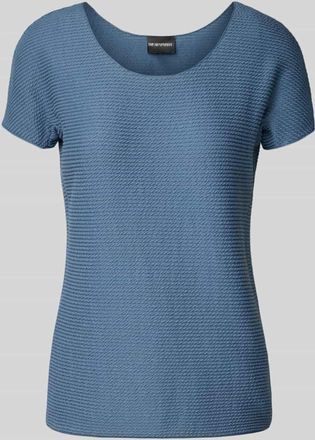 Emporio Armani T-Shirt mit Rundhalsausschnitt in Rauchblau, Größe L
