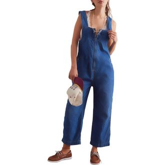 Free People Jude Denim Jumpsuit in Mid Indigo at Nordstrom, Size X-Small