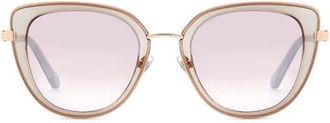 Fossil 52mm Cat Eye Sunglasses in Crystal Nude at Nordstrom