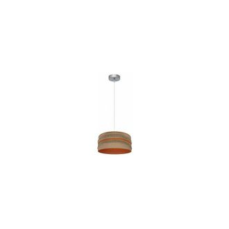 Fabrilamp Colgante Natalia 1xe27 Niquel/saco-naranja Regx30x30 Cm
