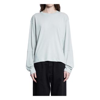 6397 Long Sleeve T-Shirts, female, Blue, M, Seamed Perfect Tee