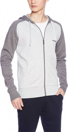 Diesel Umlt Brainz Full Zip Hoodie In Light Grey