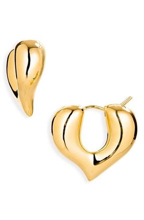 Missoma Medium Molten Heart Hoop Earrings in Gold at Nordstrom