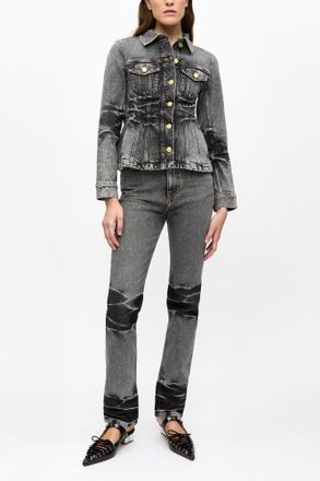 Ganni Black Washed Carri Jeans - Size 24 Organic Cotton