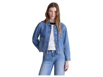 Madewell Denim Chore Jacket Womens Coat Midvale Wash : XL (Womens 14-16), Cotton/Denim