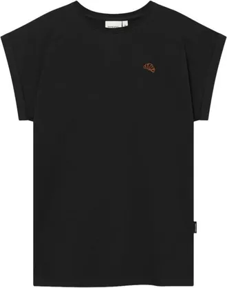 Dedicated T-Shirt Visby Croissant EMB T-Shirt f&uuml;r Damen | schwarz
