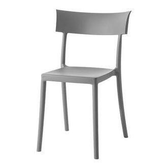 Kartell Stacking chair Catwalk - Grey - Recycled thermoplastic technopolymer - Designer Sergio Schito