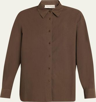Nili Lotan Amante Cotton Oversized Button-Down Shirt
