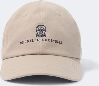 Brunello Cucinelli Gorra de lona de algod&oacute;n con logo