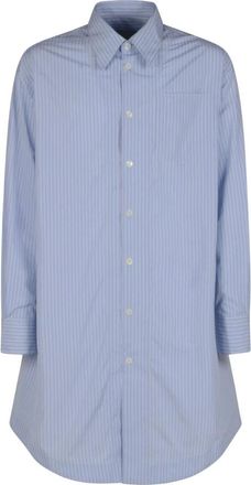 Ami Long Sleeve Wide Shirt Dress - Heren - Casual Overhemden - Blauw - M - Katoen - Overhemden
