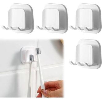OEM Juego De 4 Soportes Para Cepillos De Dientes, Soporte Para Cepillos De Dientes El&eacute;ctricos, Soporte Para Cepillos De Dientes De Pared Sin Necesidad De 