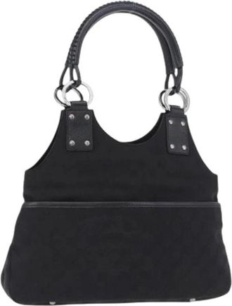 Gucci Pre-owned Vintage GG Canvas Shoulder Bag - Dames - Vintage Schoudertas - Zwart - ONE Size - Vintage