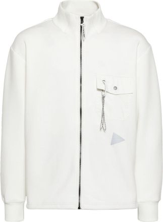 And Wander Airy Warm zipped jacket - White
