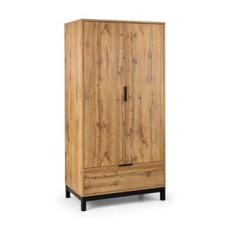 Julian Bowen Bali Wardrobe 2 Door 1 Drawer Oak 1.8m - Julian Bowen | TJ Hughes