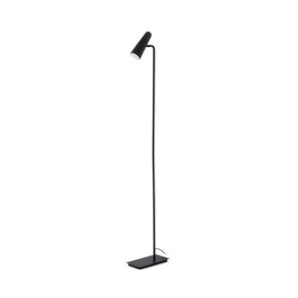 Faro Barcelona Pie de sal&oacute;n aluminio negro mate 10x20x122 cm