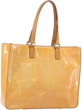 Louis Vuitton Pre-owned Leather Tote Bag - Dames - Vintage Shopper - Oranje - ONE Size - Leer - Vintage