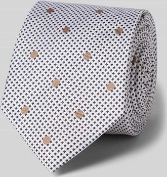 Olymp Seidenkrawatte aus reiner Seide mit Logo-Patch (6,5 cm) in Marine, Gr&ouml;&szlig;e 1