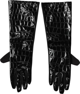 Dolce & Gabbana Korte handschoenen - Dames - Handschoenen - Zwart - ONE Size - Polyester - Accessoires