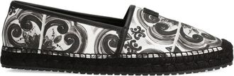 Dolce & Gabbana Espadrilles con stampa Maiolica - Nero