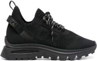 Dsquared2 Monochrome Esdoorn Ontwerp Sneakers - Heren - Sneakers - Zwart - 45 EU - Schoenen