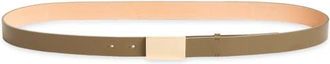 Victoria Beckham Leather Belt in Fossil Brown at Nordstrom, Size 100
