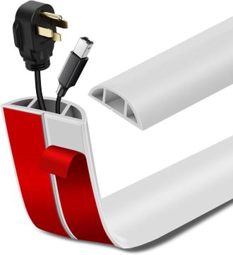 OEM Canaleta Adhesiva Para Cables De Suelo De 3 M, De Pvc, Flexible, Para Gesti&oacute;n De Cables, Protectora De Cables Para Oficina, Hogar, Almac&eacute;n Y Concierto