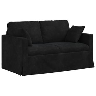 vidaXL Sof&aacute; Negro 138 X 78 X 80 Cm Terciopelo Vidaxl