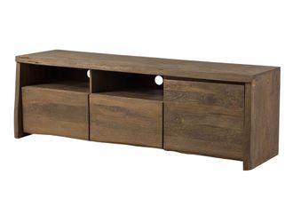 Massivmoebel24 Pure Mango 123 Mobile Tv In Legno Di Mango - Oliato - Sabbiato / Marrone 178x48x58