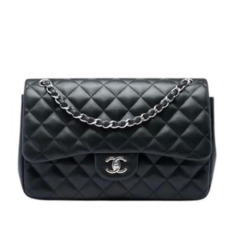 Chanel Pre-owned Double Flap Shoulder Bag - Dames - Pre-owned - Zwart - Maat: ONE Size Leer