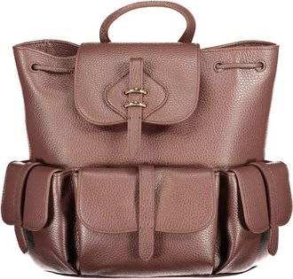 Coccinelle Brown Leather Womens Backpack