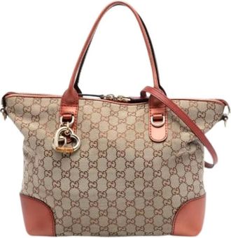 Gucci Pre-owned Handbags, female, Brown, Size: ONE SIZE Pre-owned Satchel