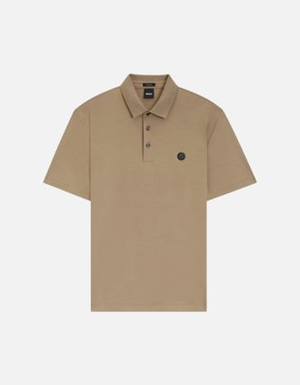HUGO BOSS Mens BOSS Black C-Parris 01 Polo Shirt A2-25 252 Dark Beige - Brown - Size: 42