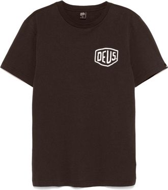 Deus Biarritz Address T-shirt - men - Organic Cotton - S - Brown