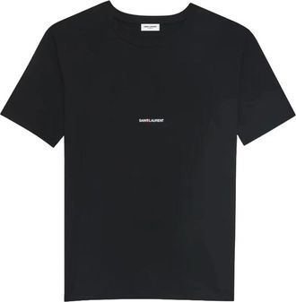 Saint Laurent Rive Gauche T-shirt - Dames - T-shirts - Zwart - L - Katoen - Tops