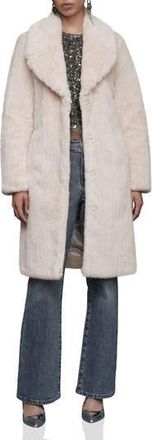 Avec Les Filles Faux Fur Belted Coat in Ivory at Nordstrom Rack, Size Xx-Large