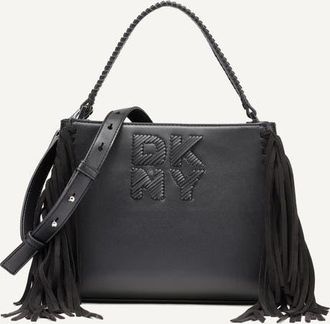 DKNY Foster Medium Satchel in Black/silver at Nordstrom