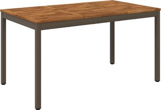 vidaXL Mesa De Cena De Jard&iacute;n Natural Y Caf&eacute; 141 X 80,5 X 75 Cm Vidaxl