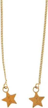 Saint Laurent Gold Metal Star Earrings