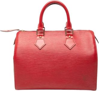 Louis Vuitton Pre-owned Speedy 25 - Dames - Vintage Handtas - Rood - ONE Size - Leer - Vintage