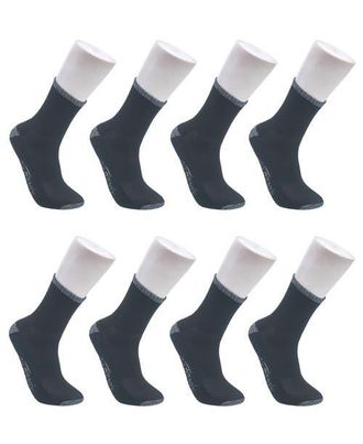 Ed Hardy Basic Half Cushion Mid Crew Sock 8-Pack in Black at Nordstrom