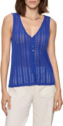 Sanctuary No Rush Front Button Sweater Vest in Luminous Blue at Nordstrom, Size X-Large