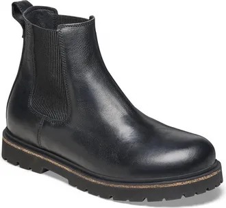 Birkenstock Womens Highwood Leather Slip-On Boot - Regular Width In Black