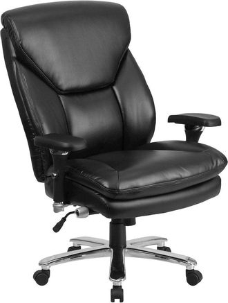 Flash Furniture 24/7 Intensive Use Big & Tall 400 lb. Rated Black Office Chair with Lumbar Knob