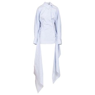 The Attico Cotton Mini Dress - female - The Attico - Shirt Dresses - Blue - XS - Dresses